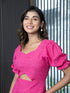 AAHELI FUCHSIA DREAM SCHIFFLI DRESS AAHELI FUCHSIA DREAM SCHIFFLI DRESS